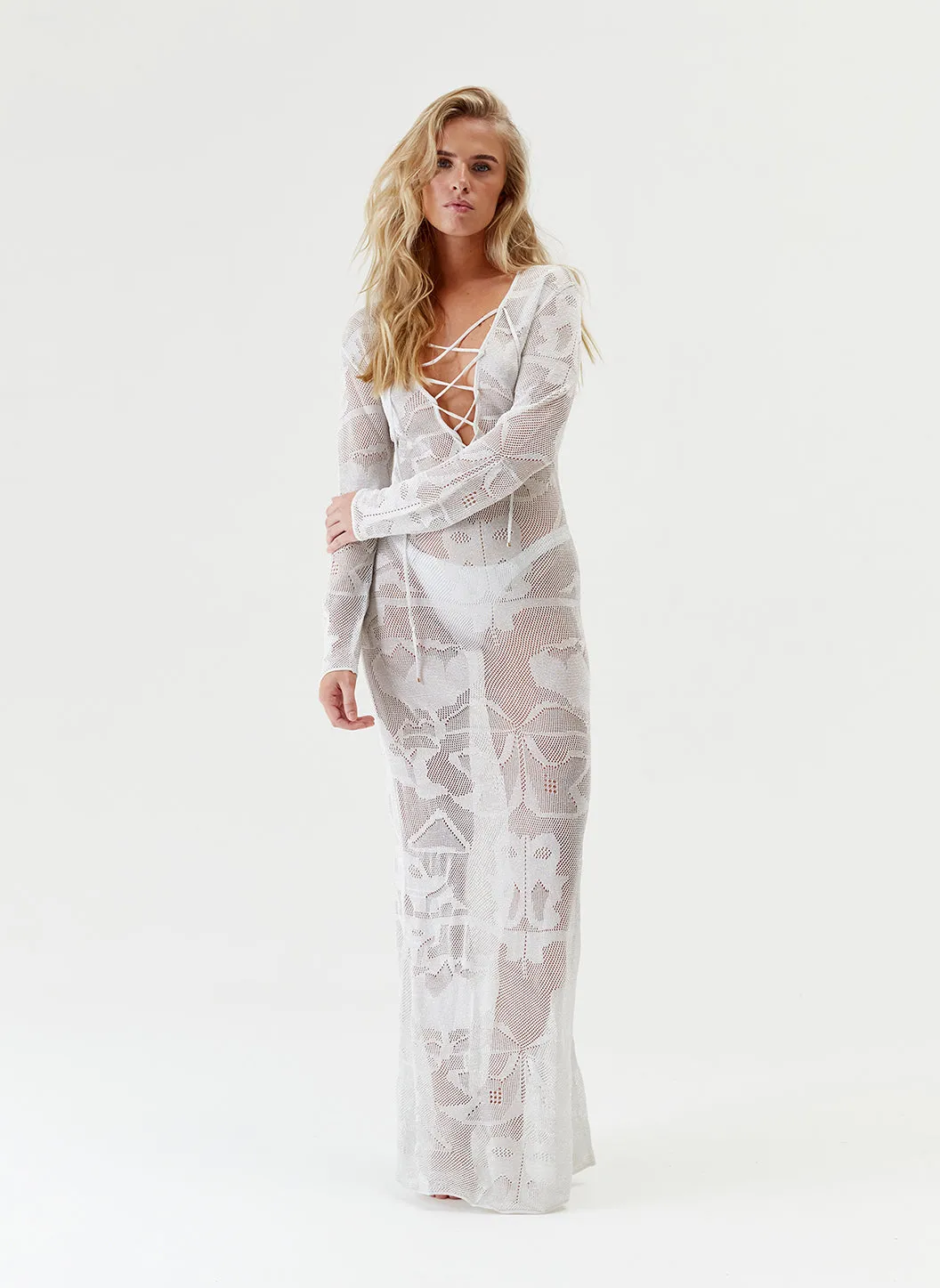 Archive Lene Silver Kaftan sold by Melissa Odabash product image thumbnail 4