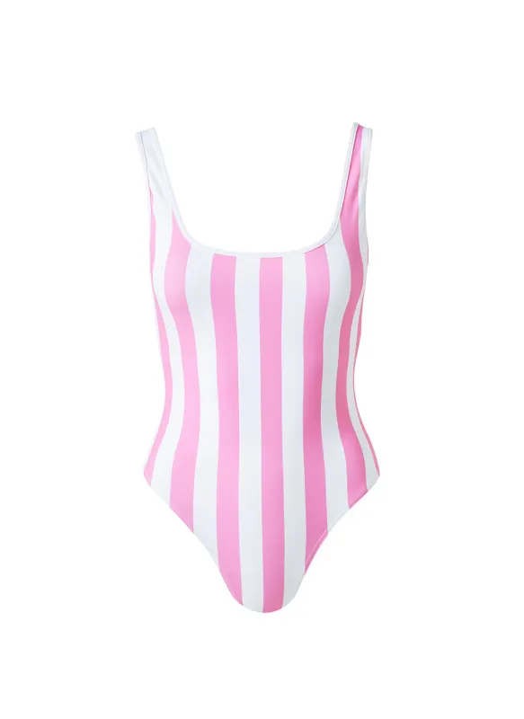 Arezzo Pink Stripe Swimsuit sold by Melissa Odabash