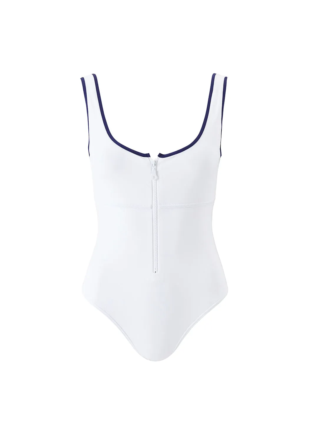 Bellino White/Navy Swimsuit sold by Melissa Odabash
