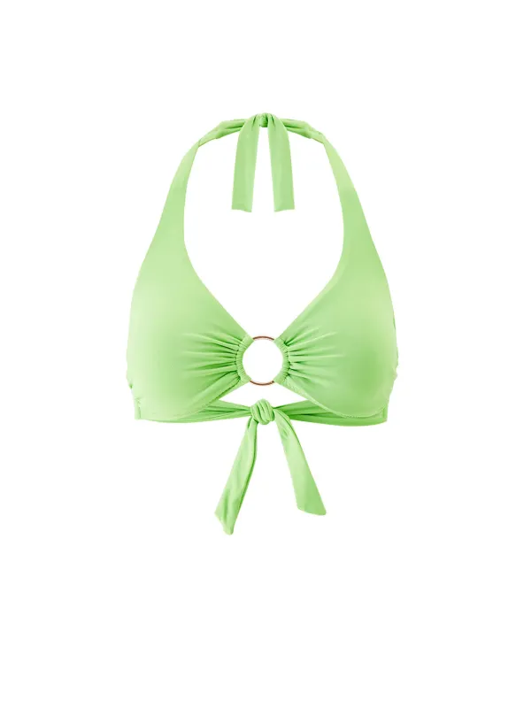 Brussels Lime Bikini Top sold by Melissa Odabash