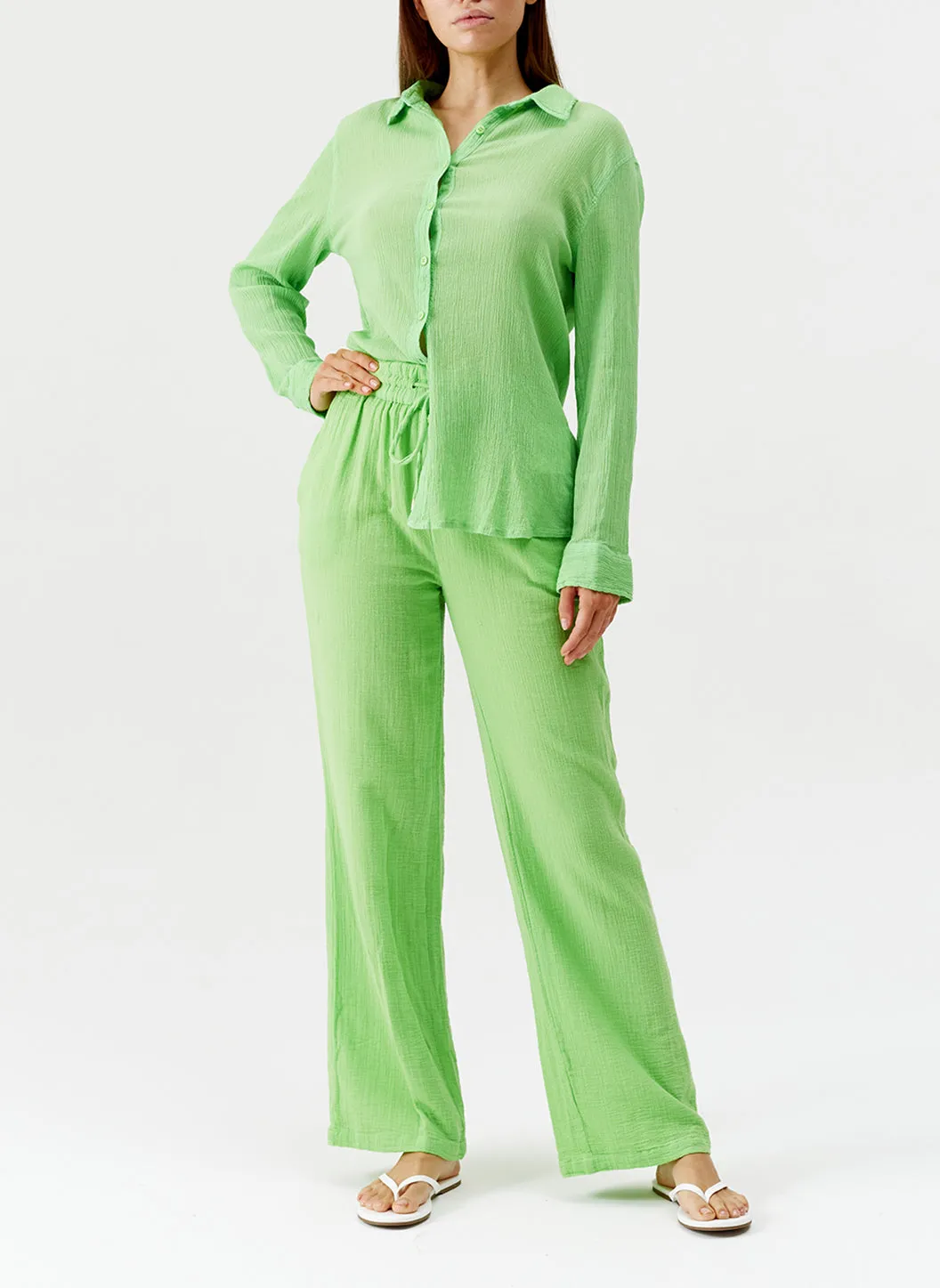 Krissy Lime Trousers sold by Melissa Odabash product image thumbnail 4