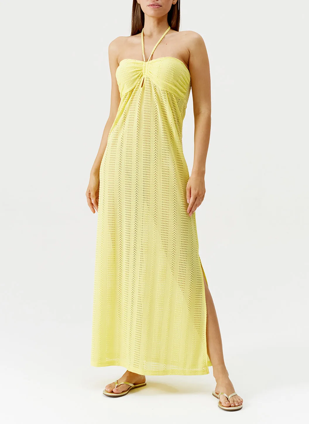 Mila Yellow Dress sold by Melissa Odabash product image thumbnail 4