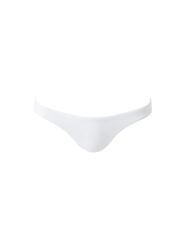 Milan White Bikini Bottom sold by Melissa Odabash