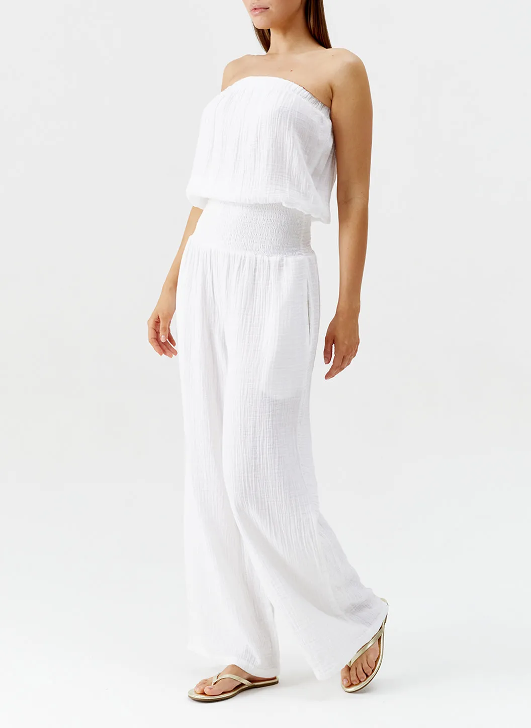 Naomi White Jumpsuit sold by Melissa Odabash product image thumbnail 4