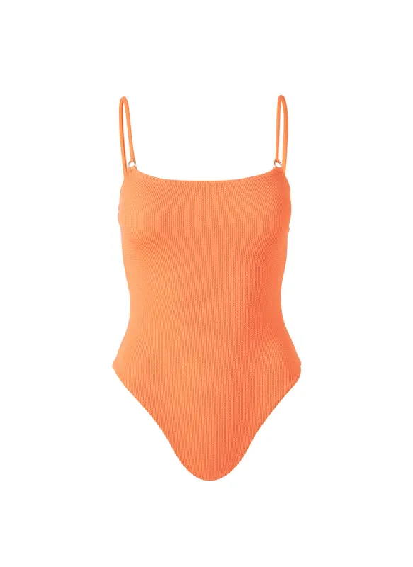Palma Orange Ridges Swimsuit sold by Melissa Odabash