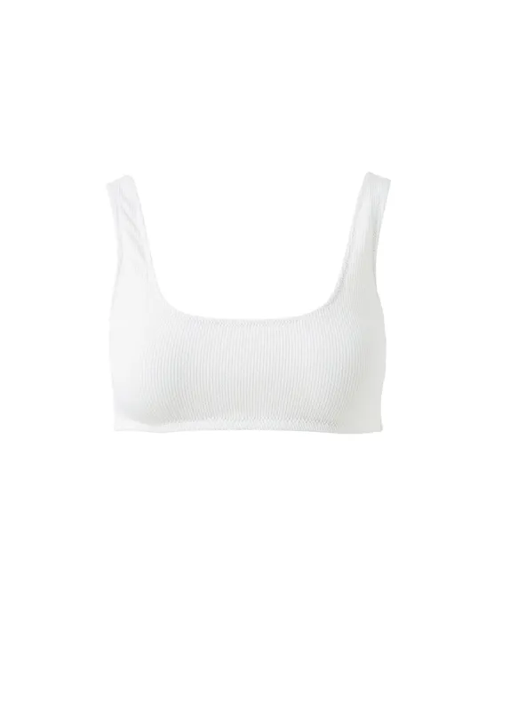 Ponza Ivory Ridges Bikini Top sold by Melissa Odabash