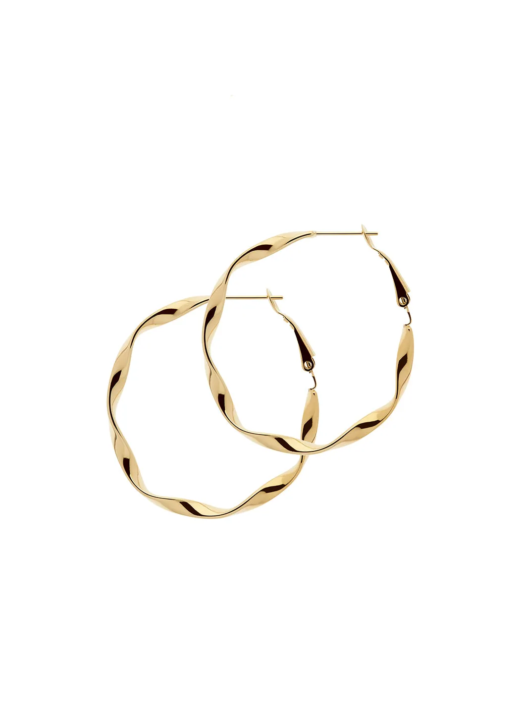 Gold Twist Hoop Earrings sold by Melissa Odabash