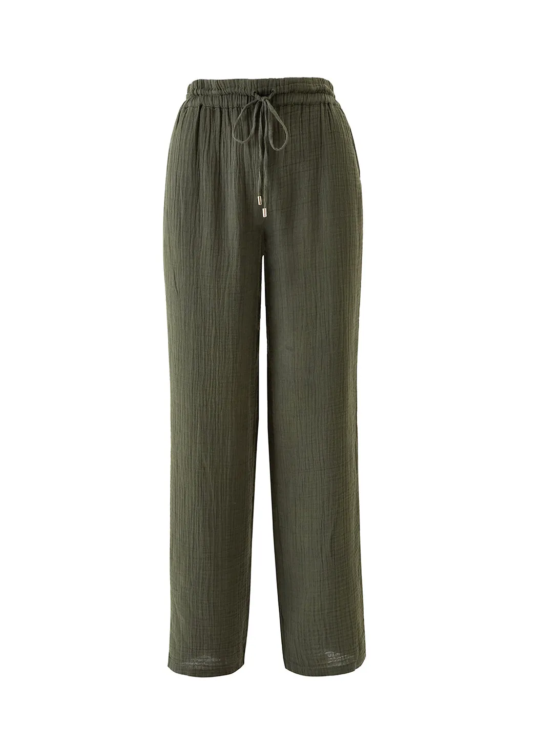 Exclusive Krissy Olive Trousers sold by Melissa Odabash