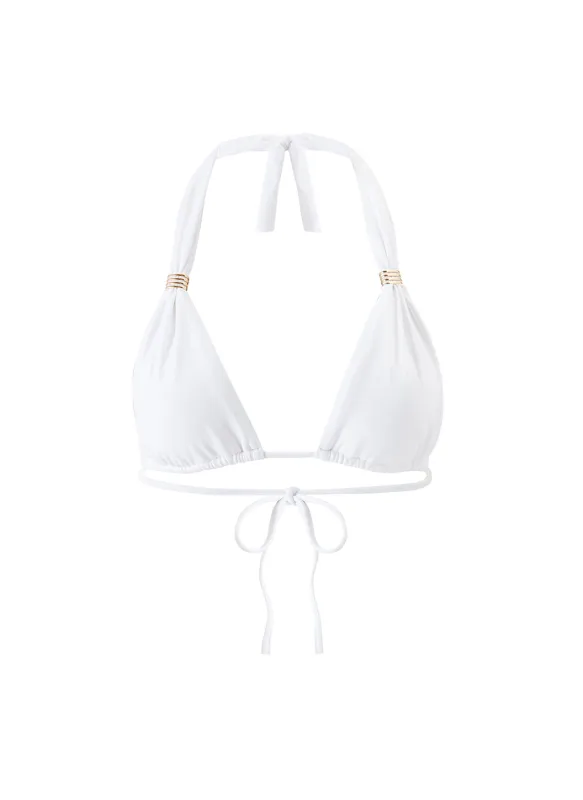Exclusive Grenada White Eco Bikini Top sold by Melissa Odabash