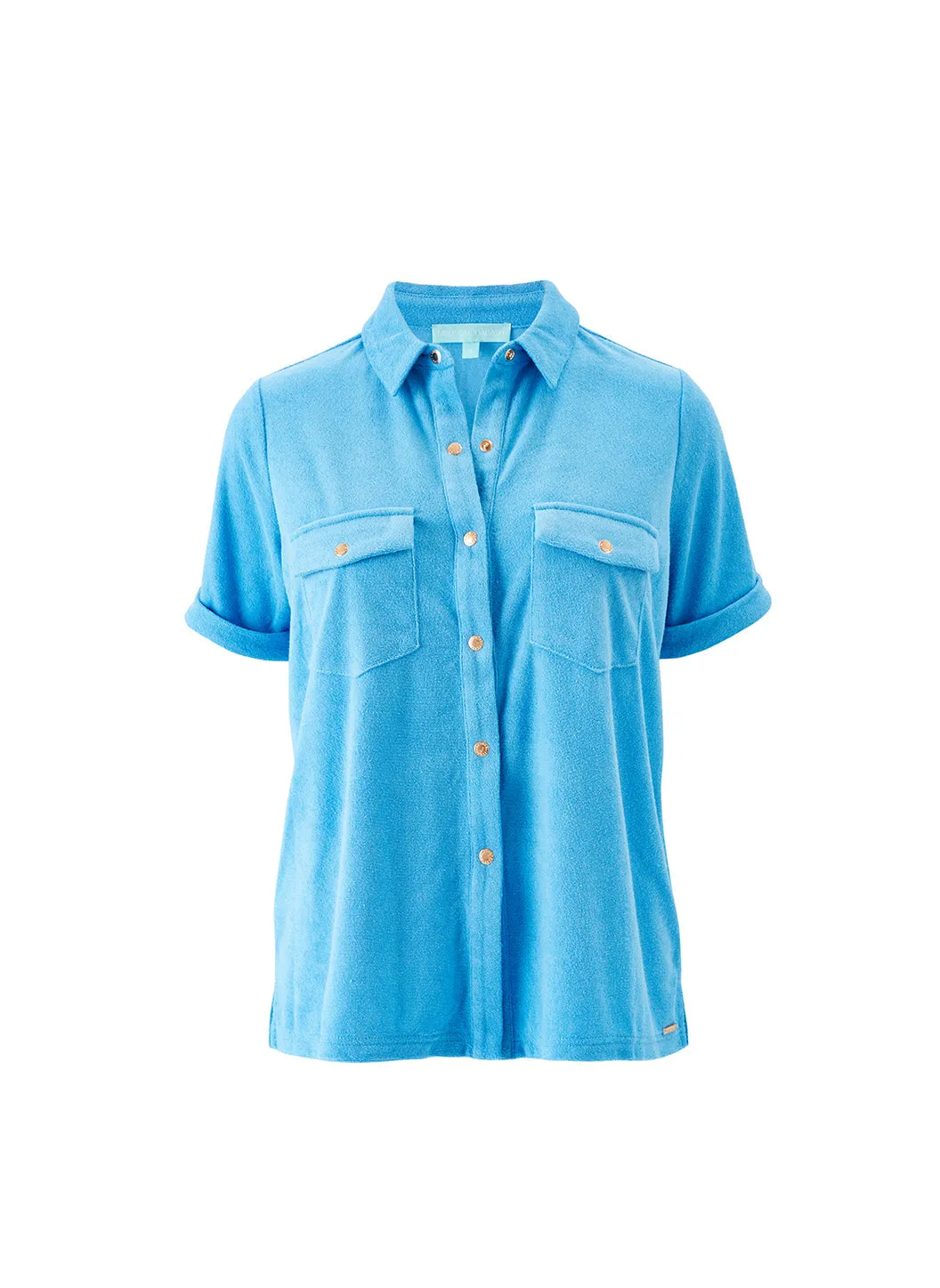 Exclusive Tori Aqua Shirt sold by Melissa Odabash