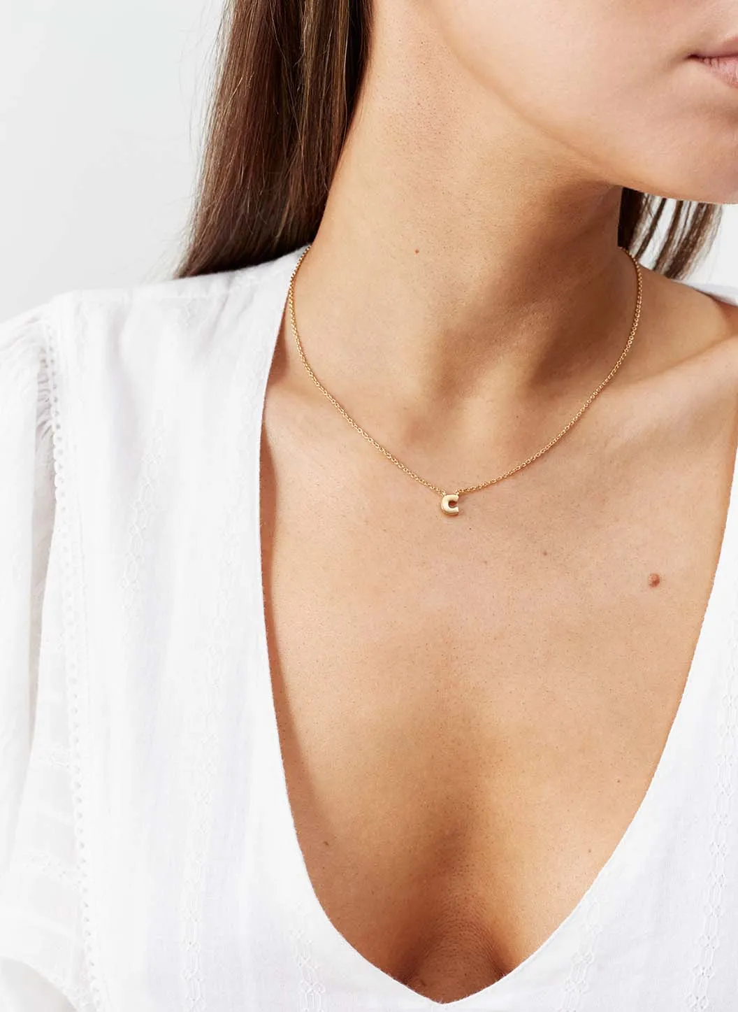 Letter 'c' Pendant Necklace sold by Melissa Odabash product image thumbnail 3