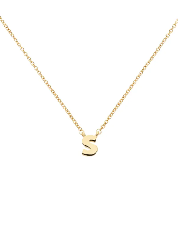 Letter 's' Pendant Necklace sold by Melissa Odabash