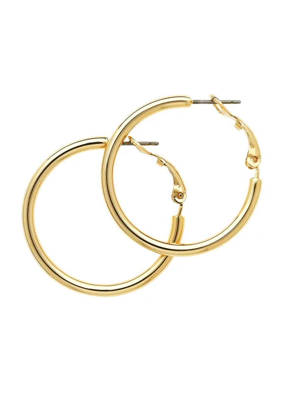 Gold Small Hoop Earrings sold by Melissa Odabash