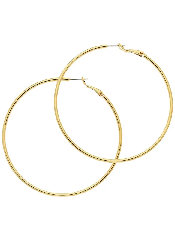 Gold Large Hoop Earrings sold by Melissa Odabash