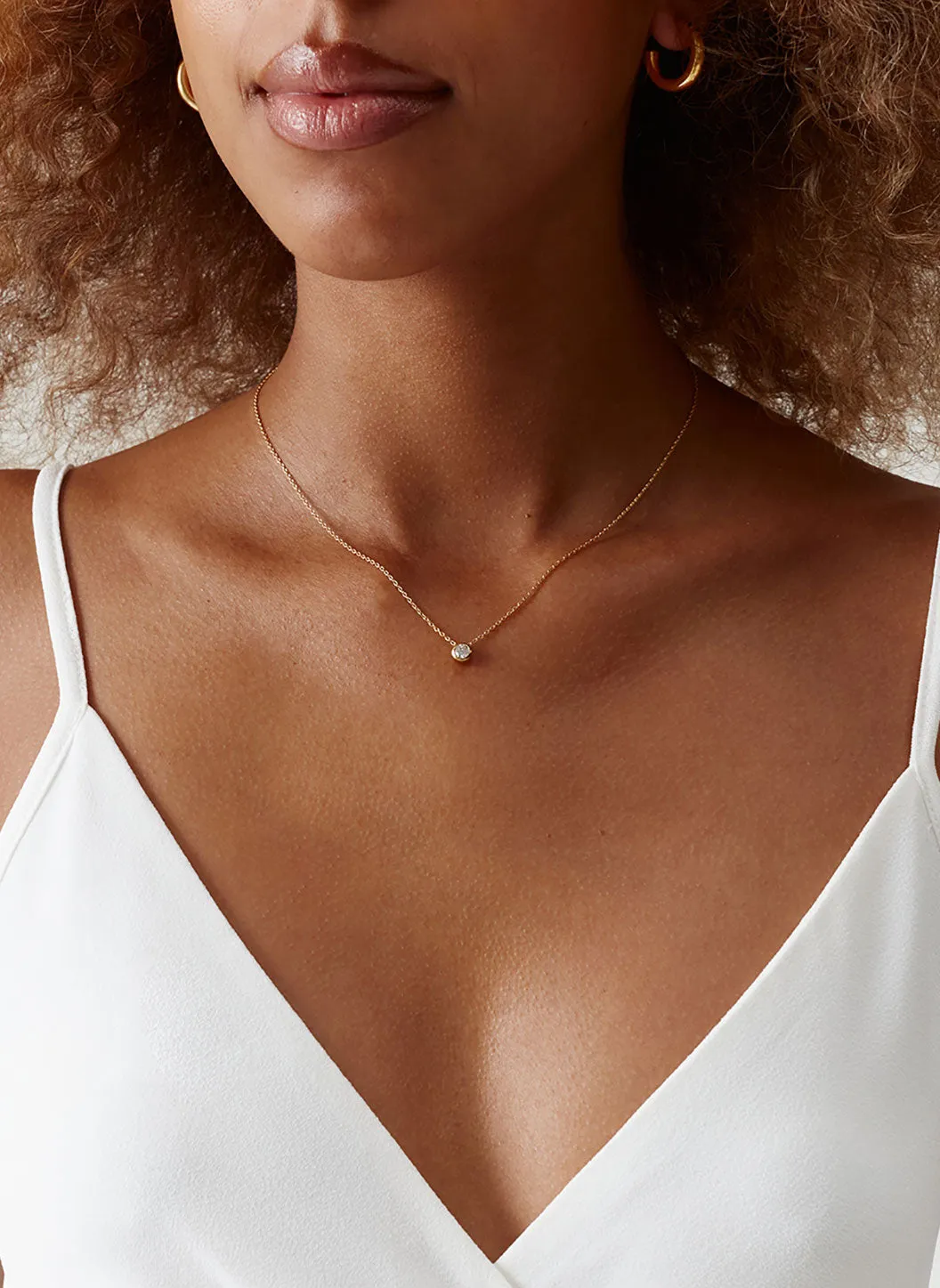 Gold Crystal Pendant Necklace sold by Melissa Odabash product image thumbnail 2