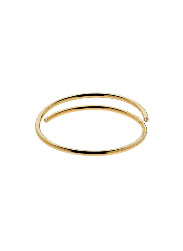 Gold Twist Cuff Bracelet sold by Melissa Odabash