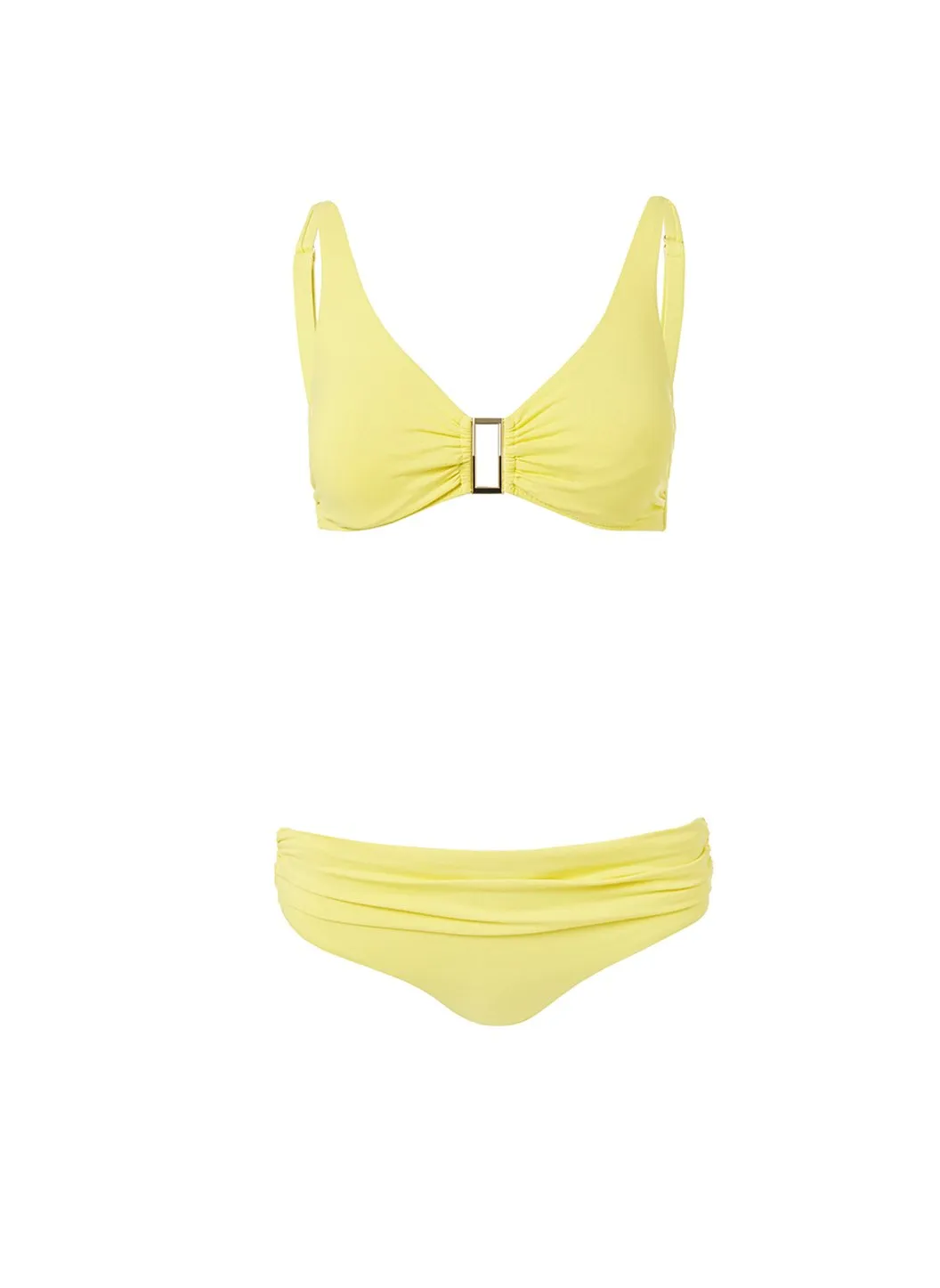 Belair Yellow Over The Shoulder Supportive Bikini sold by Melissa Odabash