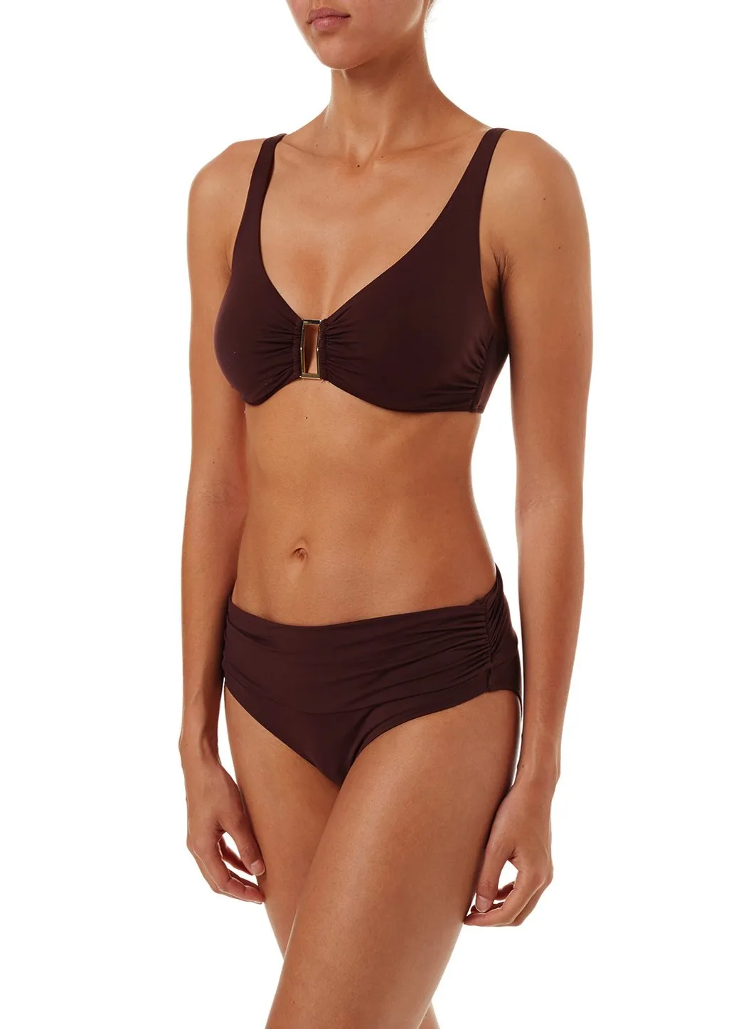Belair Walnut Over The Shoulder Supportive Bikini sold by Melissa Odabash product image thumbnail 3
