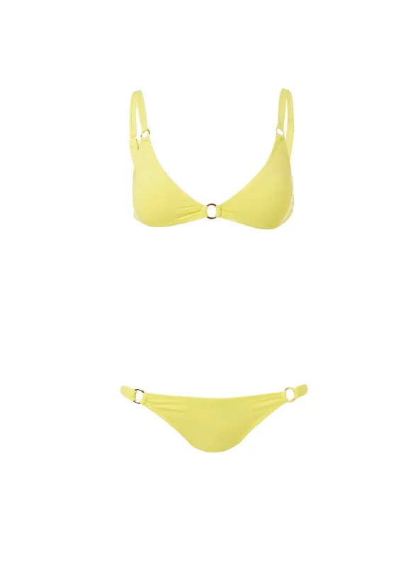 Montenegro Yellow Bralette Ring Bikini sold by Melissa Odabash