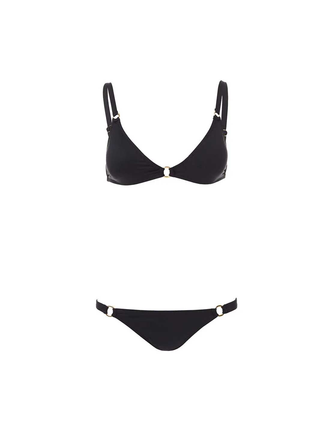 Montenegro Black Bralette Ring Bikini sold by Melissa Odabash