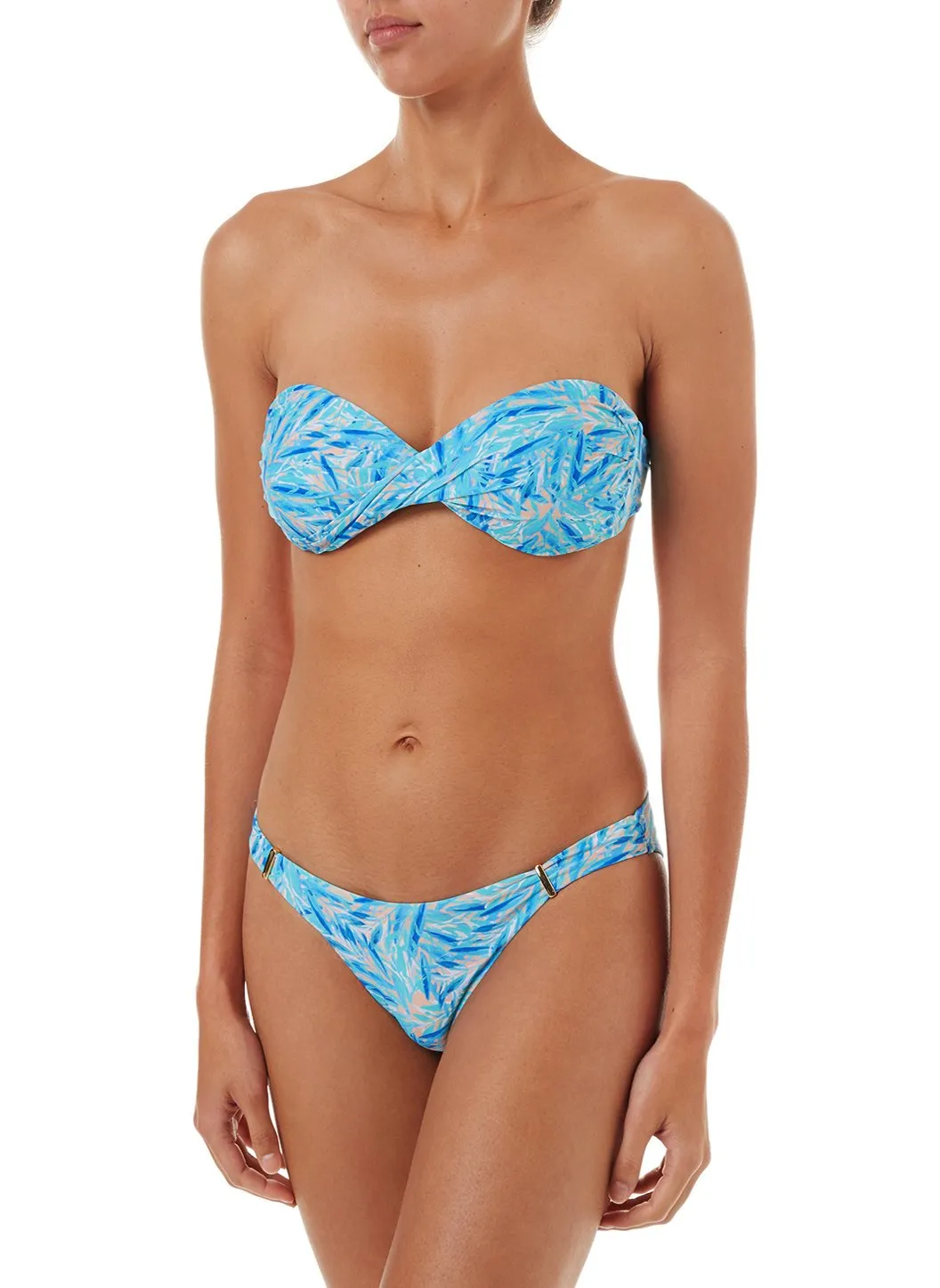 Martinique Blue Leaf Bandeau Padded Twist Bikini sold by Melissa Odabash product image thumbnail 3