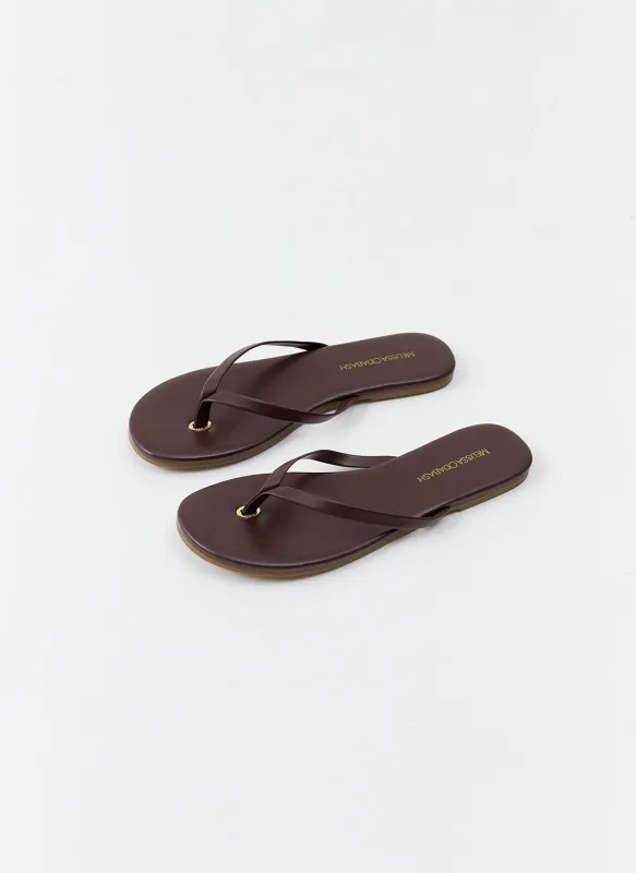 Sandals Dark Brown made by Melissa Odabash