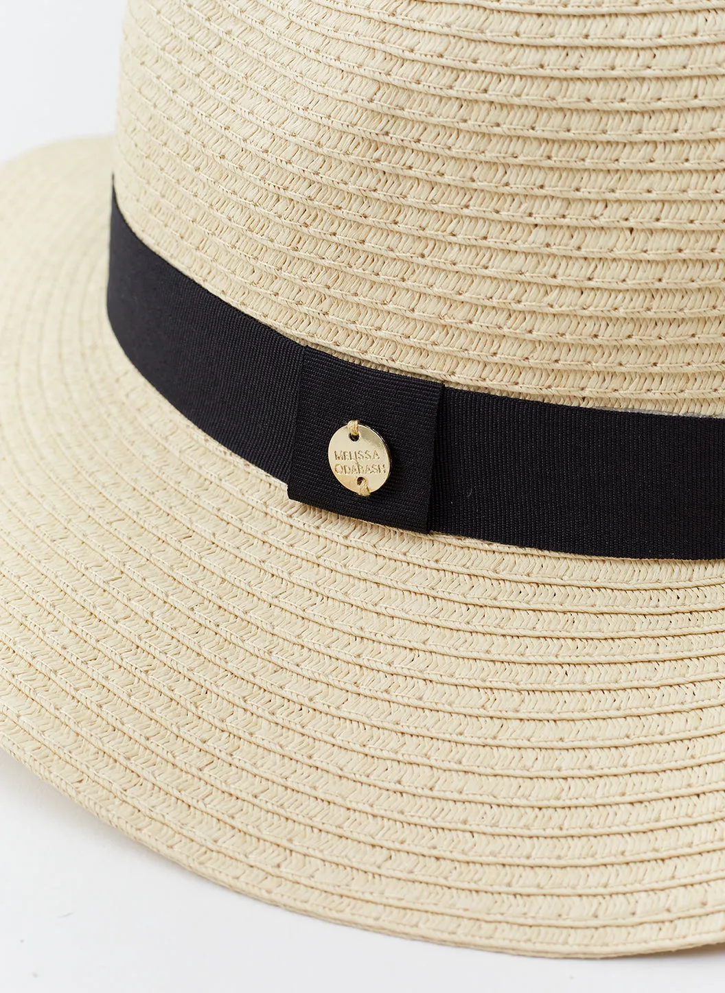 Fedora Beige/Black Hat sold by Melissa Odabash product image thumbnail 2