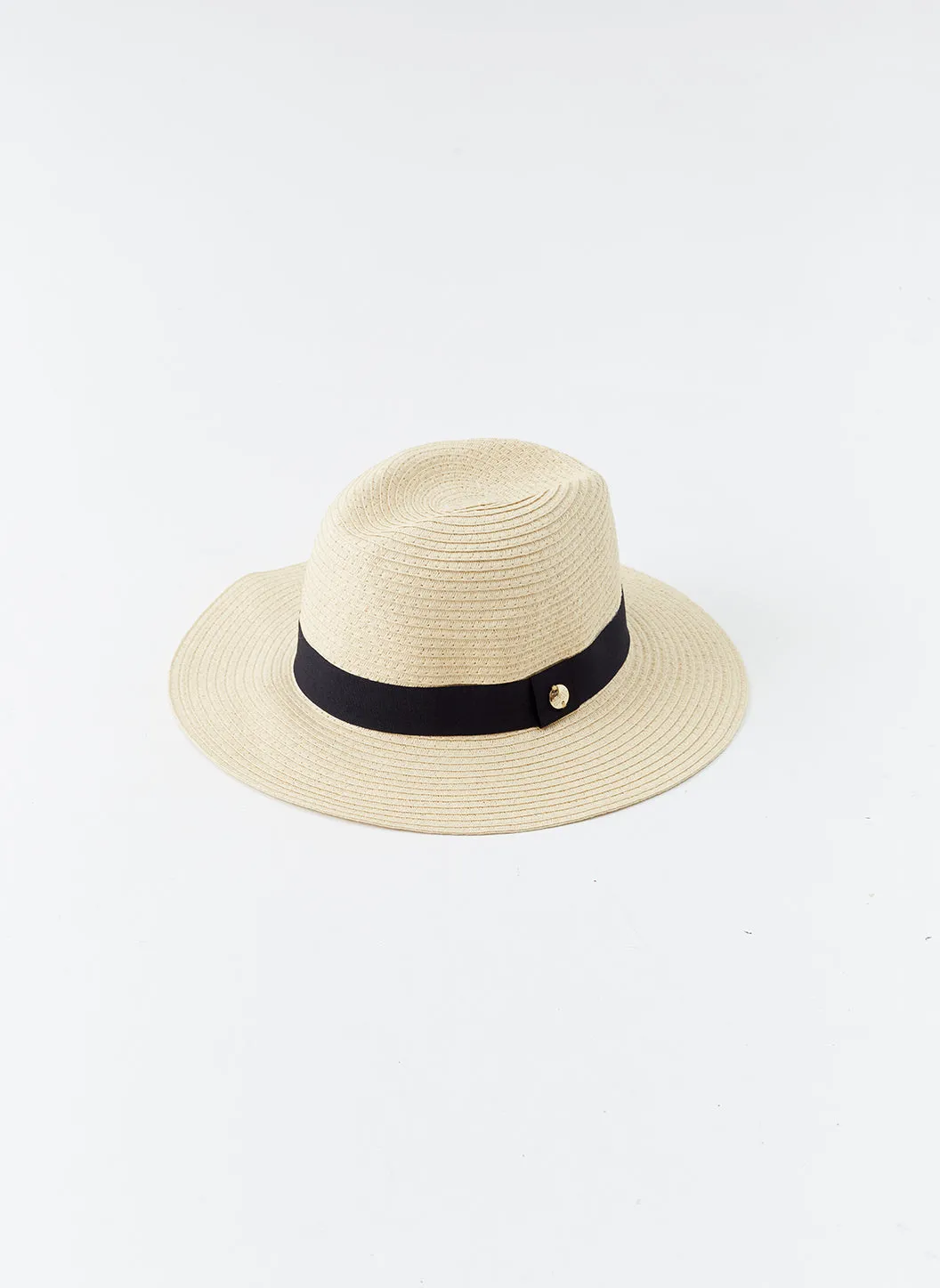 Fedora Beige/Black Hat sold by Melissa Odabash