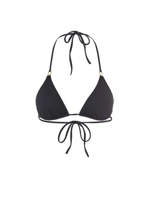 Cancun Black Bikini Top sold by Melissa Odabash