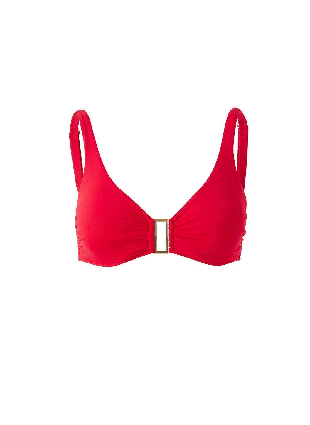 Bel Air Red Bikini Top sold by Melissa Odabash