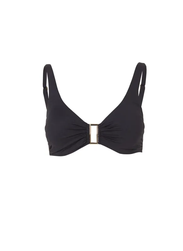 Bel Air Black Bikini Top sold by Melissa Odabash