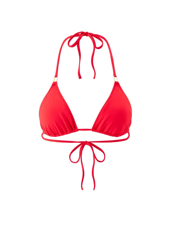 Cancun Red Bikini Top sold by Melissa Odabash