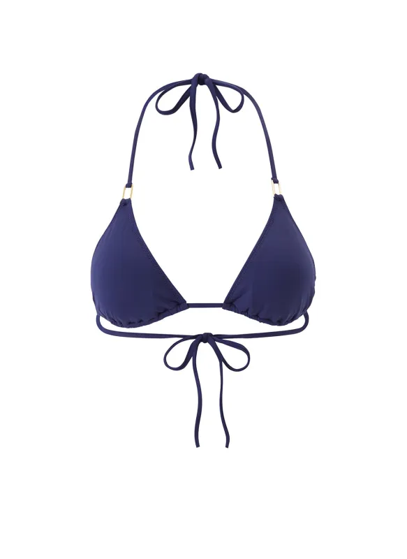 Cancun Navy Bikini Top sold by Melissa Odabash