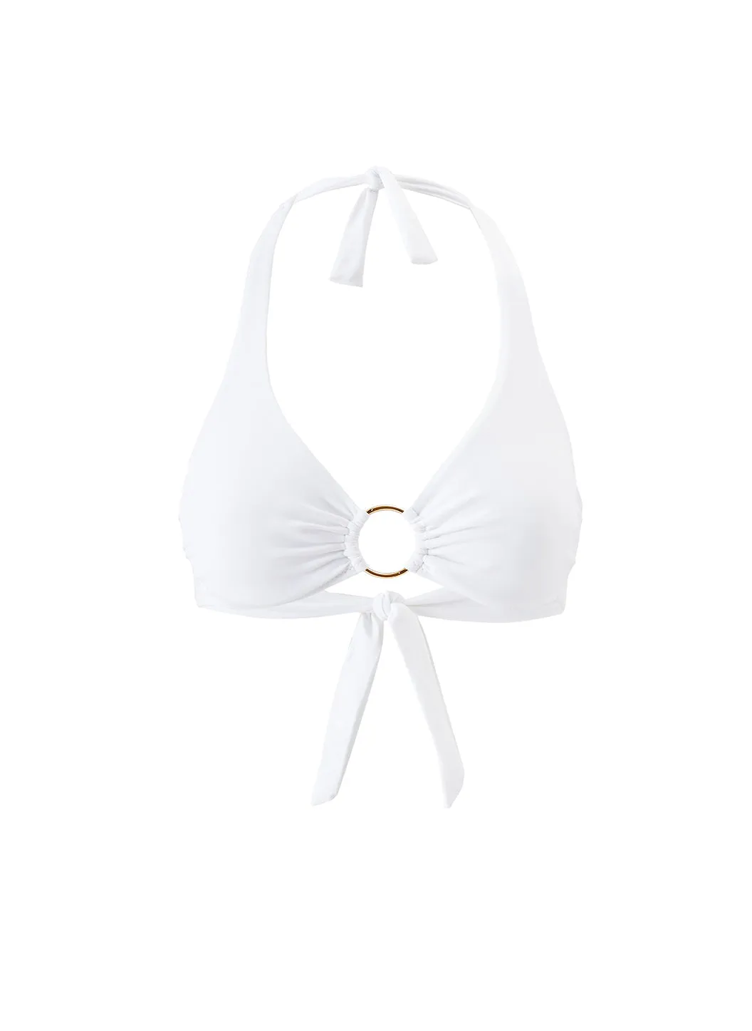Brussels White Bikini Top sold by Melissa Odabash