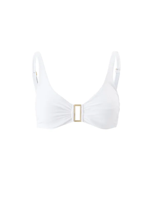 Bel Air White Bikini Top sold by Melissa Odabash