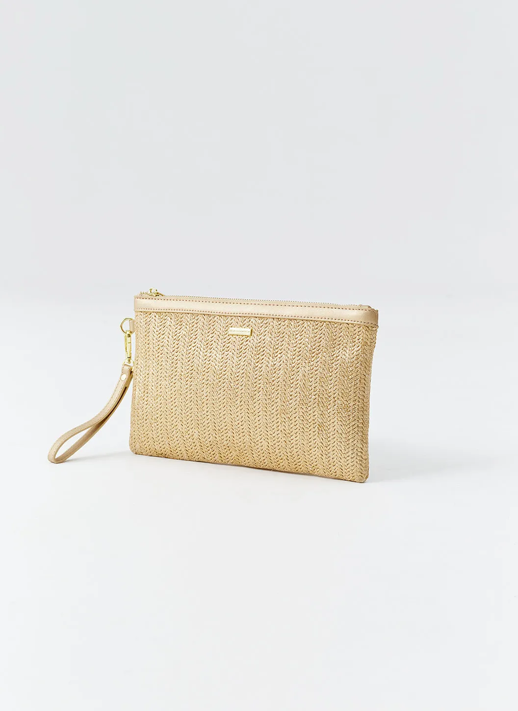 Capri Gold Clutch sold by Melissa Odabash