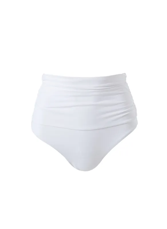 Exclusive Lyon White Bikini Bottom made by Melissa Odabash
