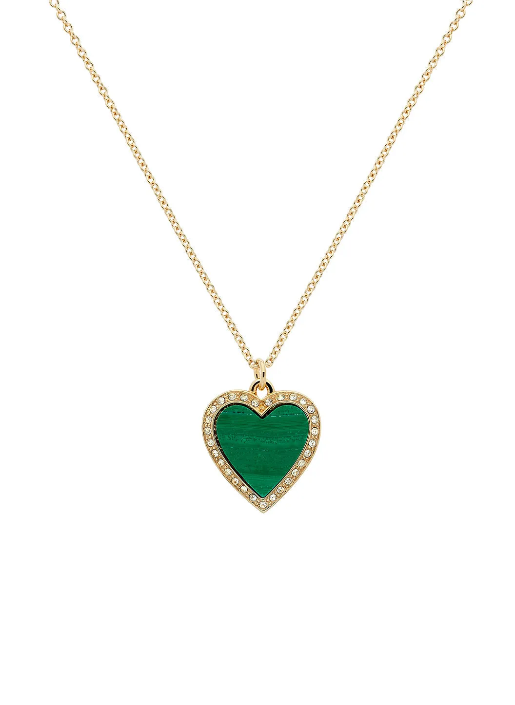 Malachite Heart & Crystal Pendant sold by Melissa Odabash