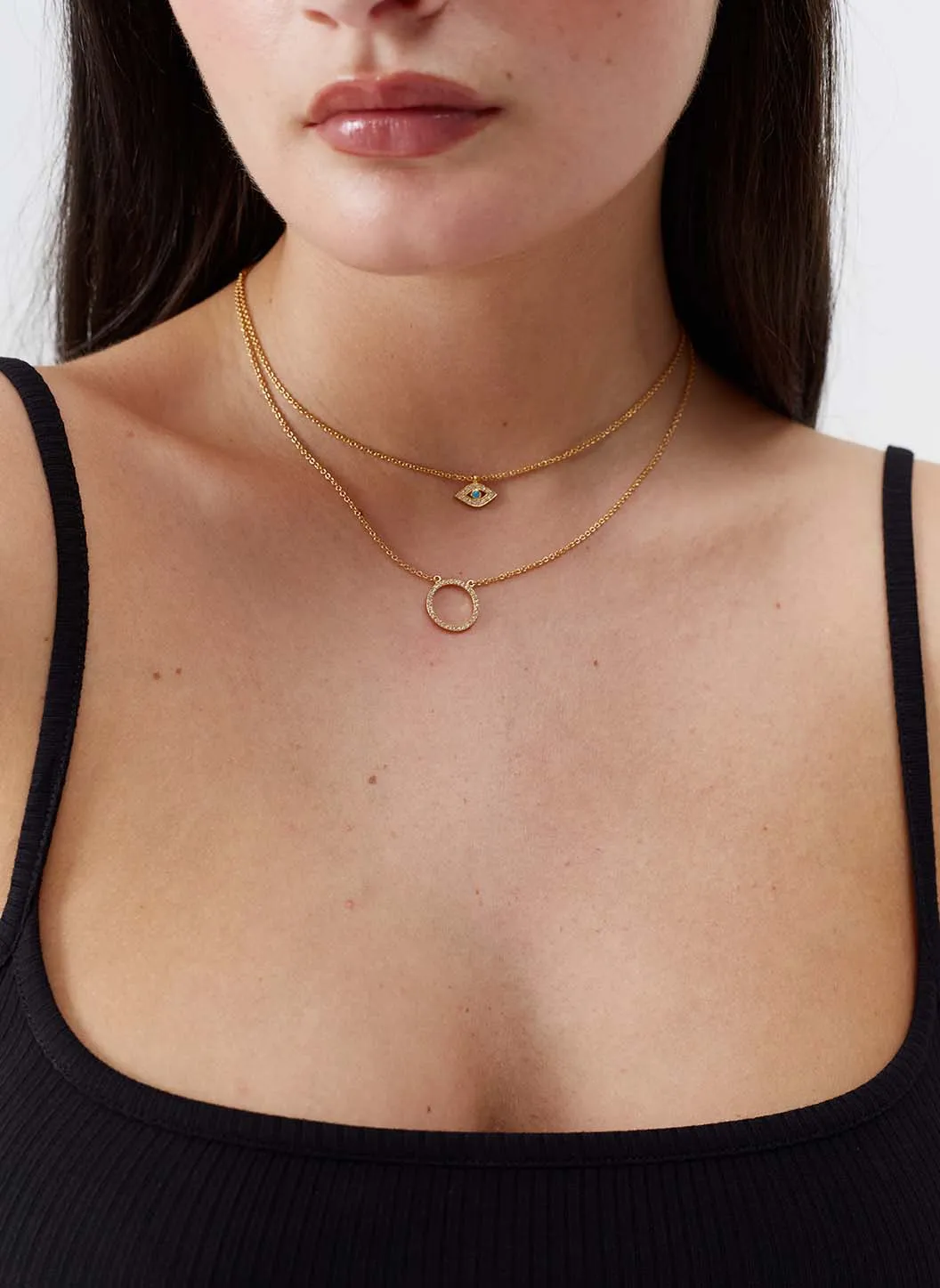 Gold Eye Pendant sold by Melissa Odabash product image thumbnail 3