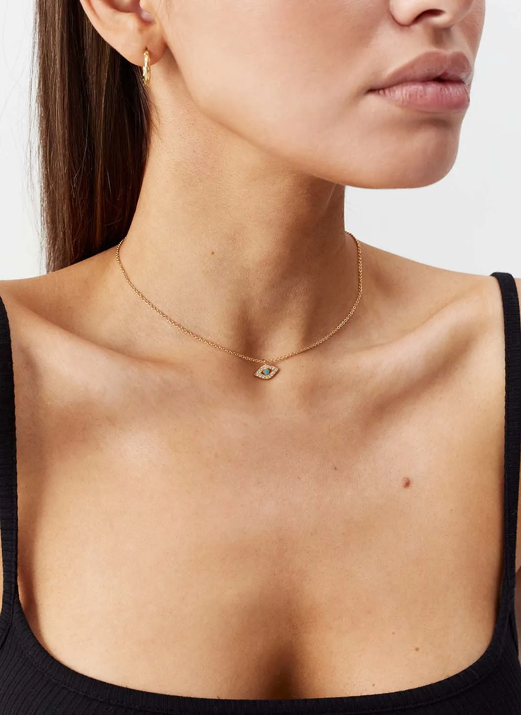 Gold Eye Pendant sold by Melissa Odabash product image thumbnail 2