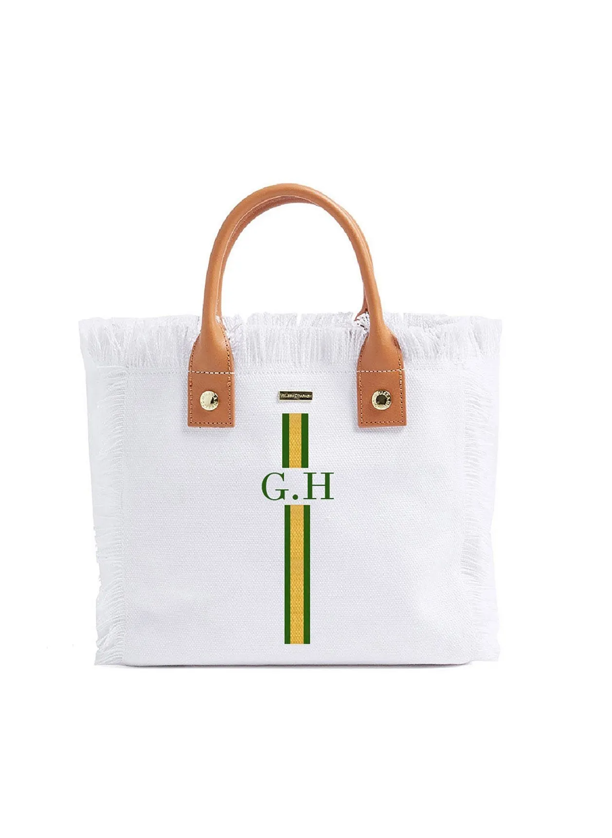Porto Cervo White Green/Gold sold by Melissa Odabash