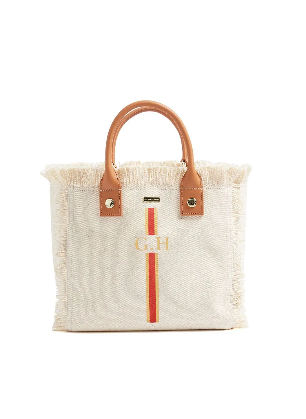 Porto Cervo Tote Beige Coral sold by Melissa Odabash