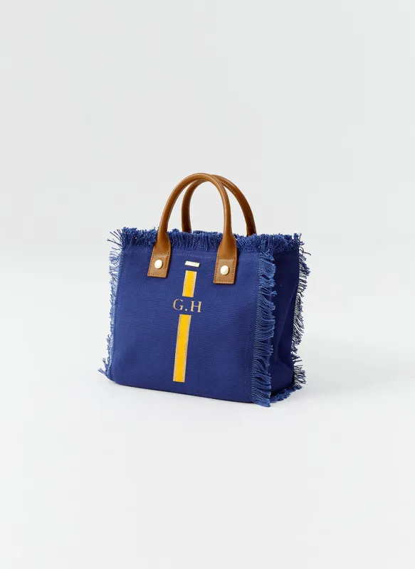 Porto Cervo Navy Yellow sold by Melissa Odabash