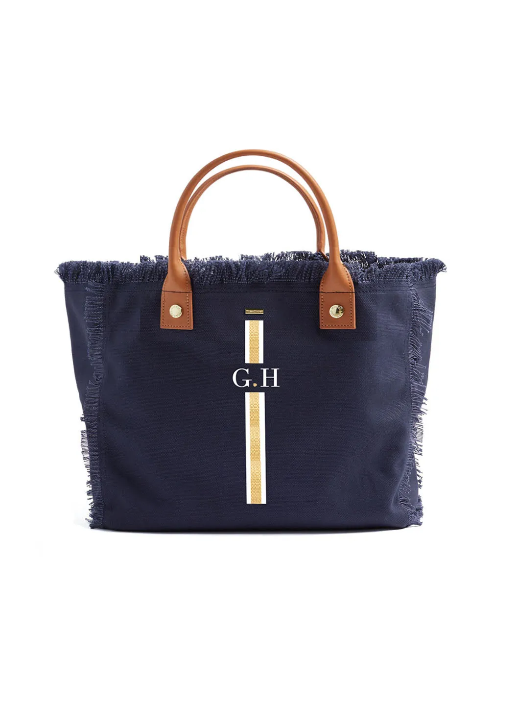 Porto Cervo Navy White/Gold sold by Melissa Odabash