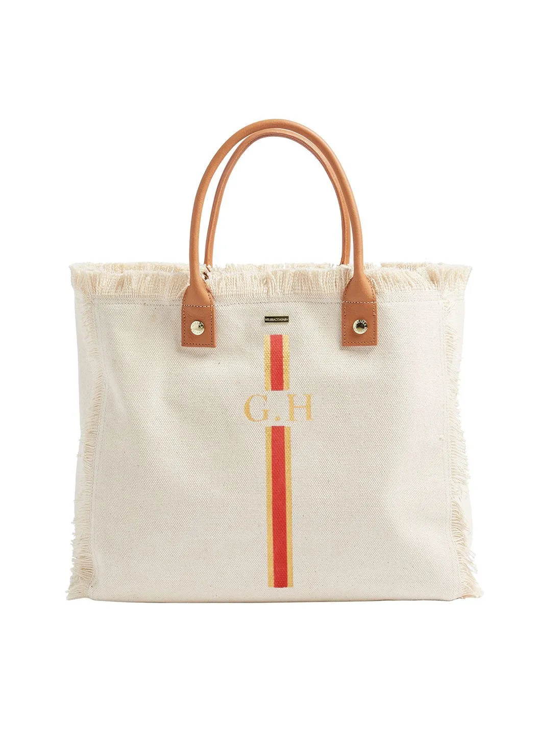 Cap Ferrat Tote Beige Coral sold by Melissa Odabash