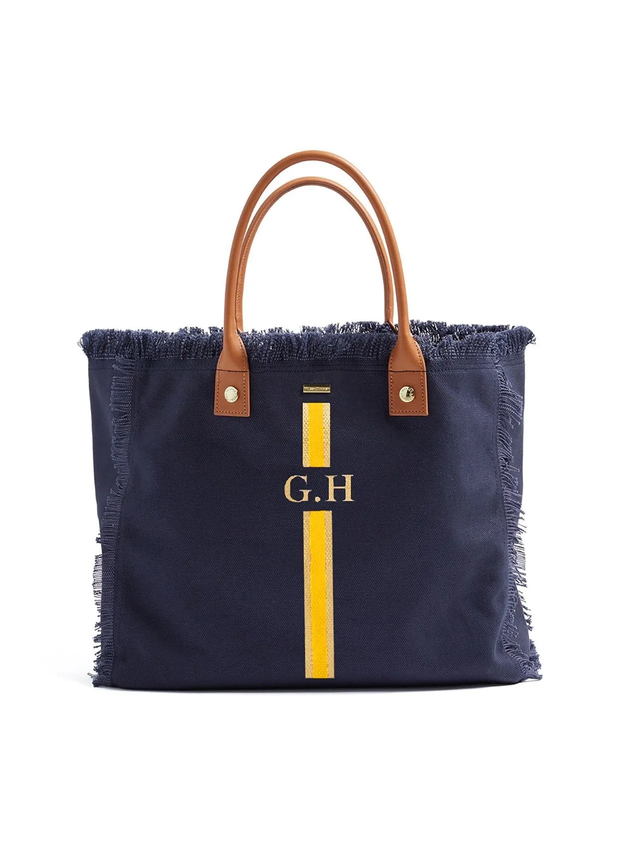 Cap Ferrat Navy Yellow sold by Melissa Odabash