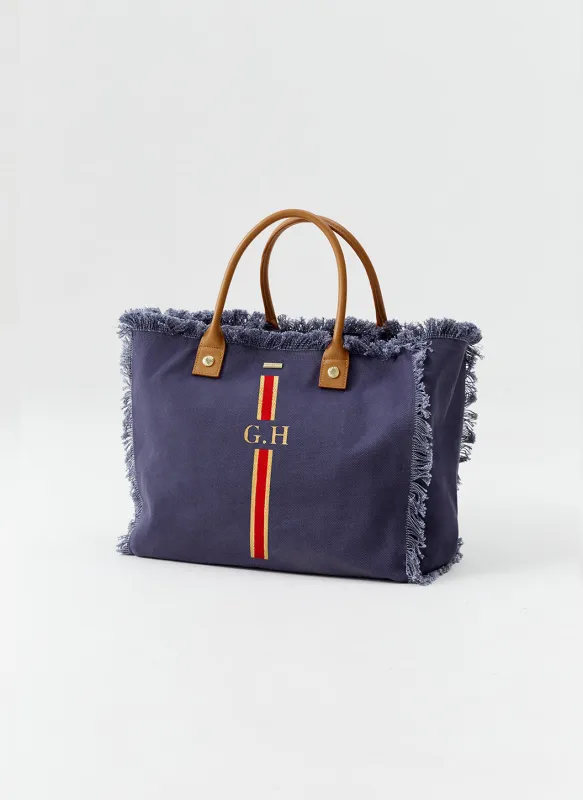 Cap Ferrat Navy Red sold by Melissa Odabash