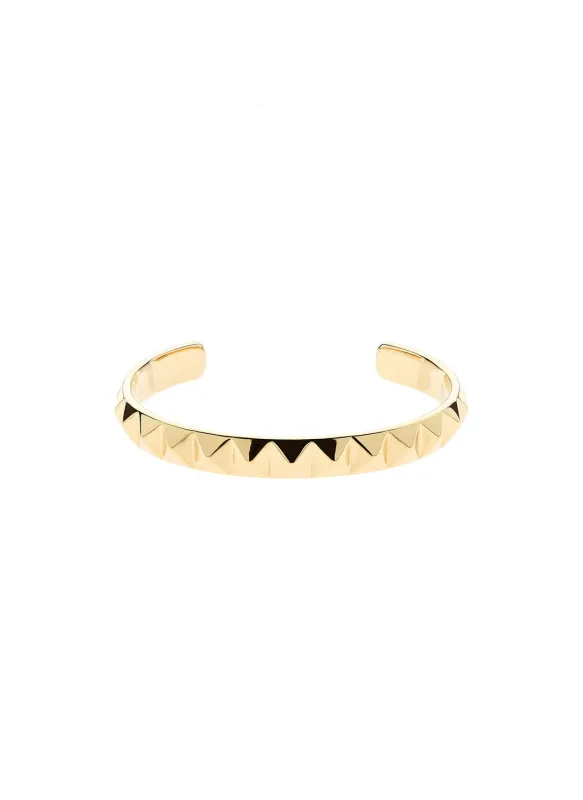 Gold Pyramid Bangle sold by Melissa Odabash