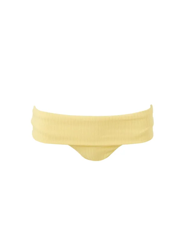 Provence Yellow Ribbed Bikini Bottom made by Melissa Odabash