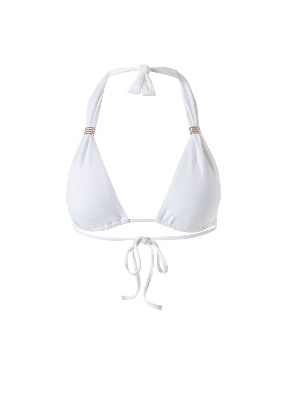 Grenada White Bikini Top sold by Melissa Odabash